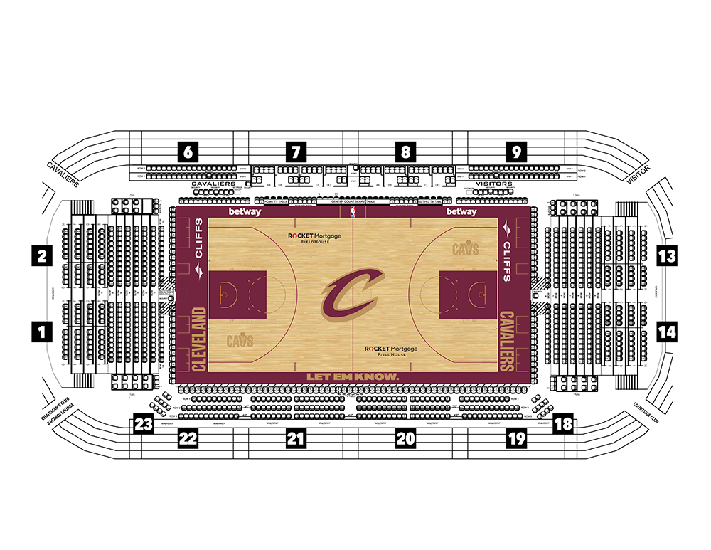 Cleveland Cavaliers Floor Seating
