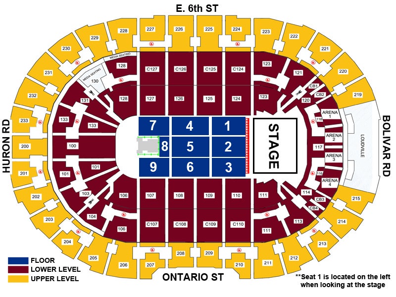 Quicken Loans Arena Cleveland Seating Chart