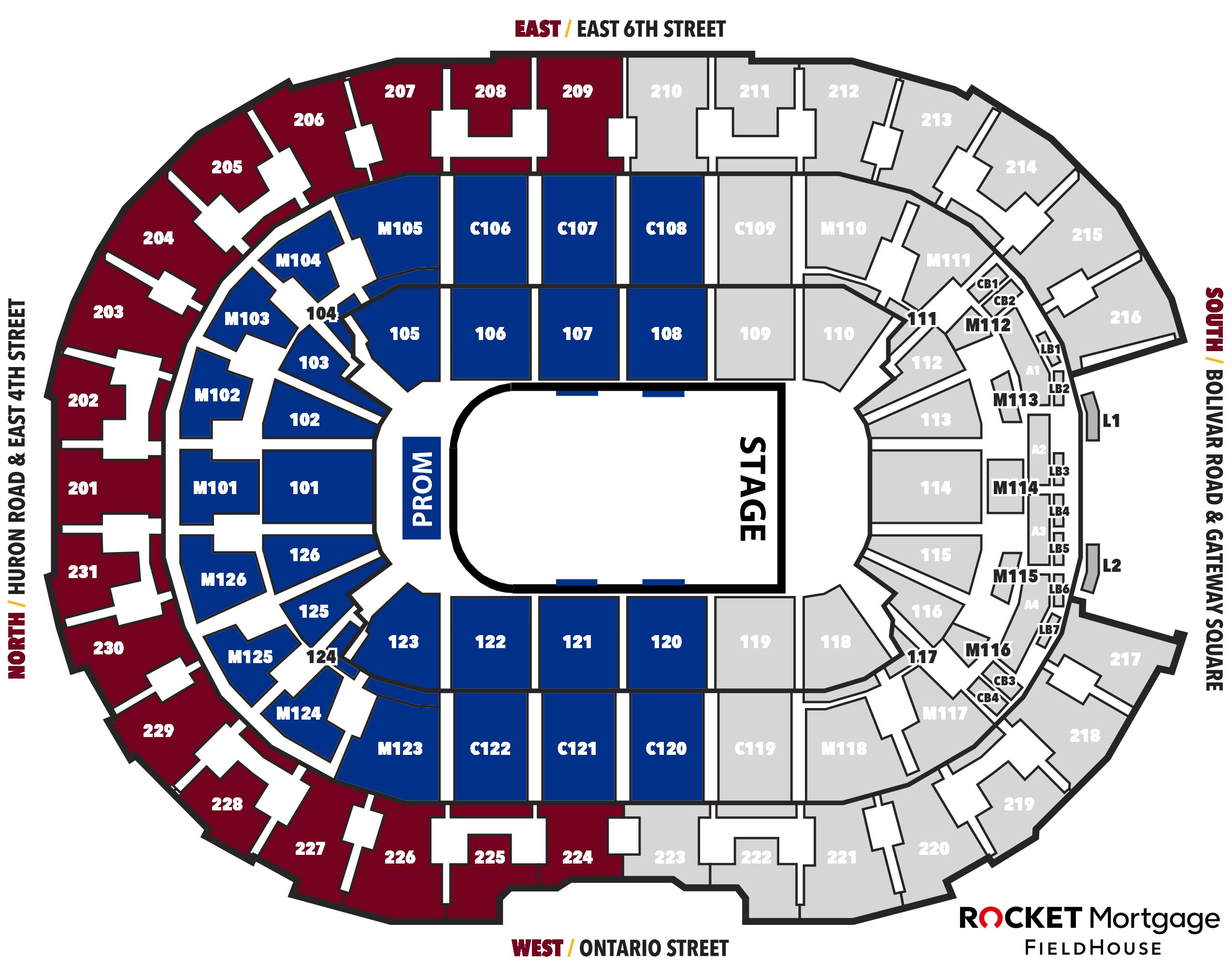 Rocket Mortgage Field House Seating Chart